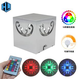 创意LED正方形蝴蝶花壁灯3W铝材壁灯走廊过道ktv室内背景装 饰灯