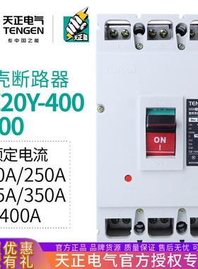 天正 DZ20Y-400/3300 400A塑壳断路器三相3P空气开关350A250A315A