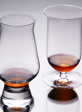 手工制作 单一麦芽威士忌杯 水晶玻璃闻香杯郁金香品鉴杯烈酒杯