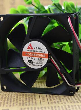 元山YSTECH 8cm风扇 8020油轴散热风扇24V 0.12A FD248020HS 3线