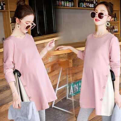 Maternity Dress For Pregnant Women Clothes Casual Patchwork