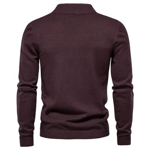 2024 New Winter Thickness Pullover Men O-neck Solid Color Lo