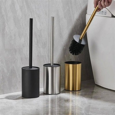 Stainless Steel Bathroom Toilet Brush Holder Accessories Bla