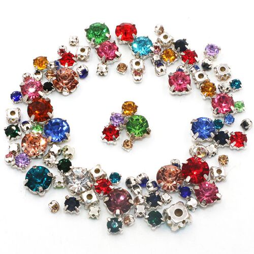Hot Sale 100pcs/bag Mix Size Glass Crystal Stones Clothing L