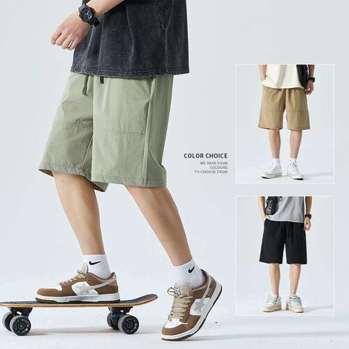 teny Bran Tooling orts Mens Summer Ice Silk Thin Loose teny