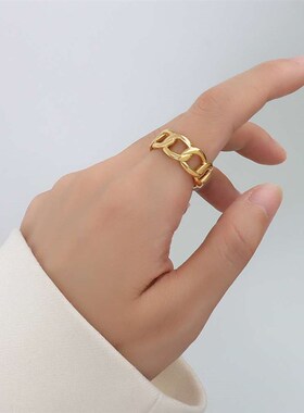 ins exaggerated atmosphere personality ring titanium steel p