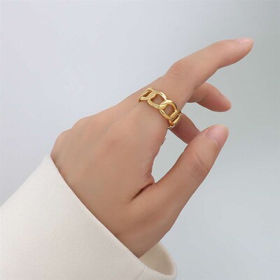 ins exaggerated atmosphere personality ring titanium steel p