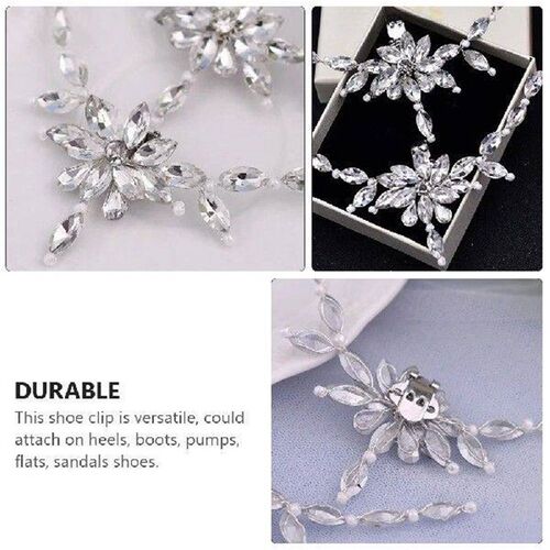 Removable Shoe Ornament Wedding Clips Heels Rhinestone