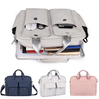 Multi-Pocket Laptop Bag For Women Men Computer Shoulder Cros