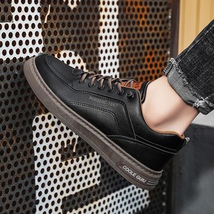 New Mens Fashion Casual Leather Shoes Non-slip Wear-resista