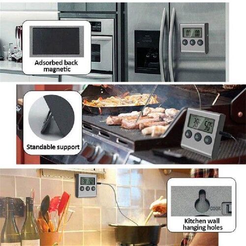 Kitchen Digital Thermometer BBQ Oven Meat Grill Function