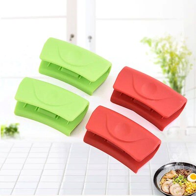 1 Pair Silicone Insulated Pot Ear Clips Grip Silicone Pot Ho