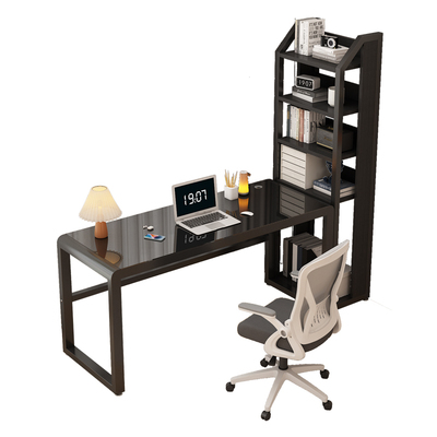 书桌学生家用书架ll桌台式钢化玻璃学习书桌办公桌子