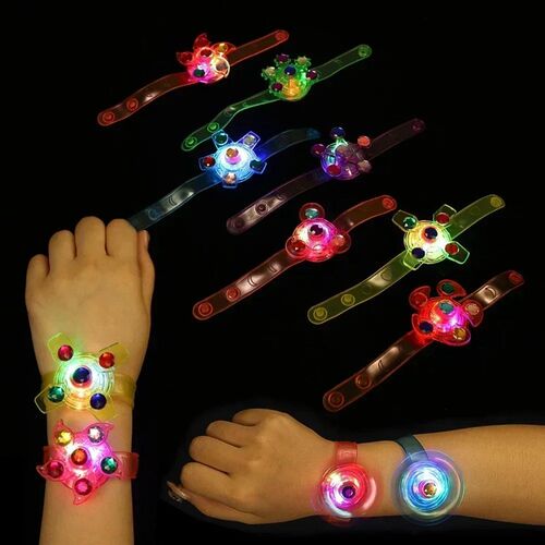 Luminous Rotating Wrist Bands Games Kids Creative LED Flashi
