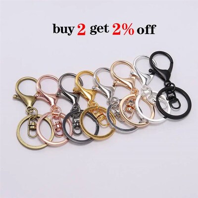 5pcs/lot Keychain Ring 30 mm Key Ring Long 70 mm Lobster Cla