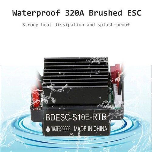 Universal Black Waterproof Electronic Motor for 1/10 RC