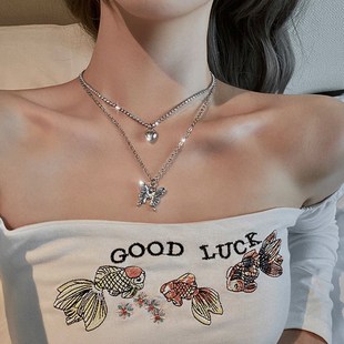 13 Styles Vintage Silver Color Butterfly Heart Choker Neckla
