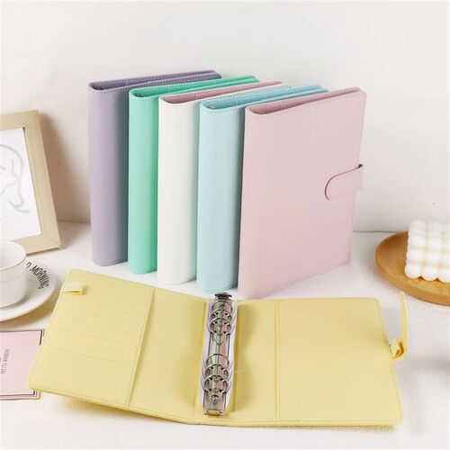 A5 Macaroon Color PU Leather DIY Binder Photocards Collect B