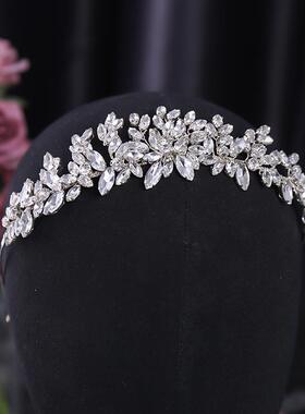 Wedding+Bridal+Headband+Handmade+Rhinestone+Crystal+Flower+H