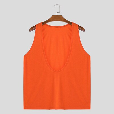 Summer Mens VNeck Tshirt Plain Thin Casual Vest Breathable S
