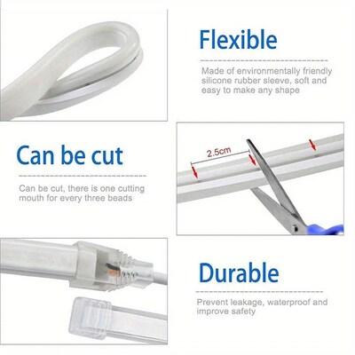 LED Strip Neon Light USB DC 5V Dimmable Touch Sensor Switch