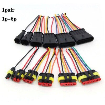1pair 1P 2P 3P 4P 5P 6P Way Waterproof Electrical Auto cord