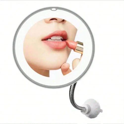 Flexible Gooseneck Makeup Mirror with LED Light 10X Magnifyi