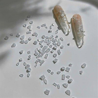 10/50pcs Crystals Nail Parts 3D Luxury Reflection Flat