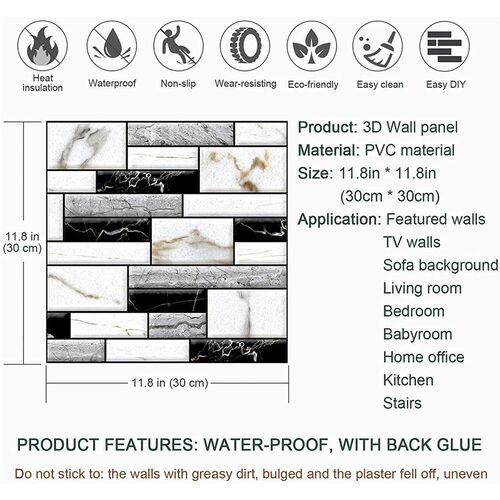 Self Adhesive Tile Wall er Home Decor 3D PVC sticker vers Fo