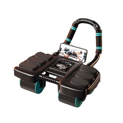 dual abs abdominal roller wheel exerciser workout body train