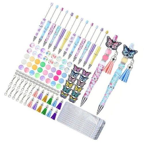 Kids Student Black Inks Rollerball Pen DIY Beaded Pen