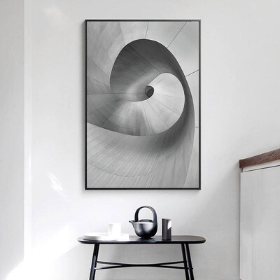 Porch Decorative Painting Black and White Architecture Livin