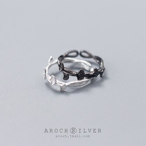Fashion apricot ring ladies small fresh literary flower open