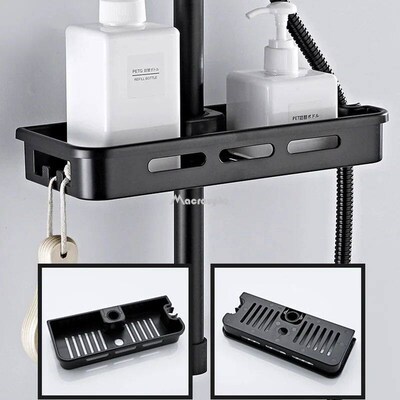 Bathroom Shower Storage Rack Organizer No Drilling Lifting R