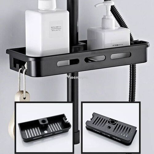 Bathroom Shower Storage Rack Organizer No Drilling Lifting R
