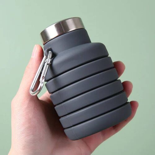New Portable Silicone Water Bottle Retractable Folding Coffe