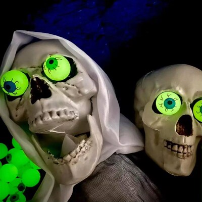5/10/20pcs Glow in The Dark Eyeball 32MM Bouncy Ball Hallowe
