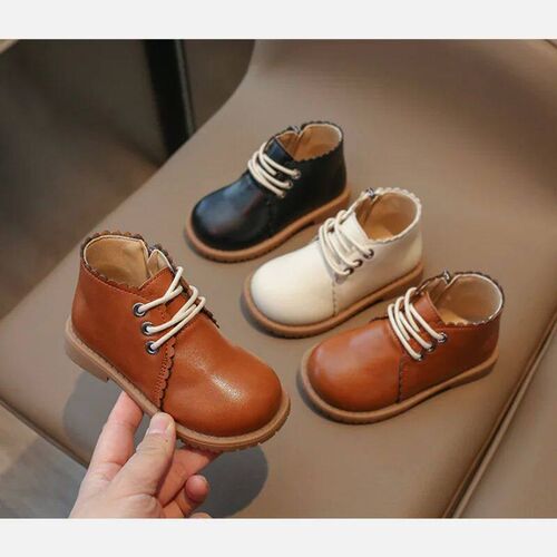 Children Boots Ankle-high Autumn Matte Three Colors Zipper K