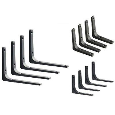 LICE-4 PCS Iron Wall Shelf Bracket, Heavy Duty Shelf