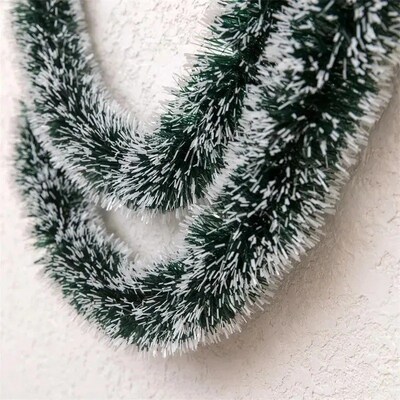 Christmas Tinsel Ribbons Green Cane Ribbon Garland Xmas Tree