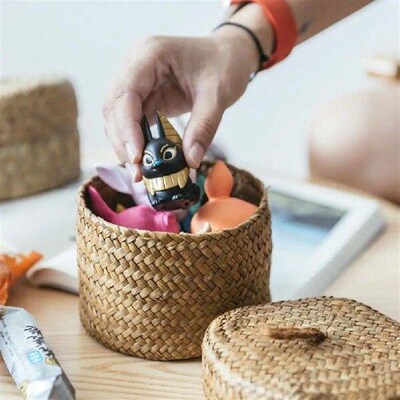 Weaving Snack Storage Box Handmade Storage Baskets Wicker