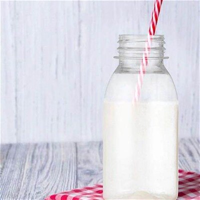 8 Pcs Milk Bottle Juice Jars Water Bottles Small with Lids