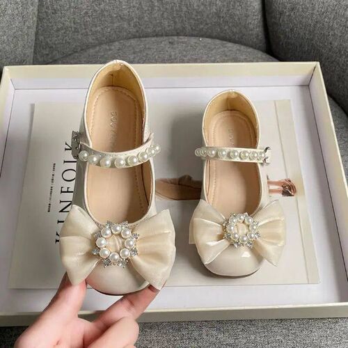 2023 New Soft Kids Fashion Girls Mary Jane Shoes Bow with Pe