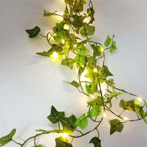Artificial Green Leaf  Fairy String Lights  Christmas Decor