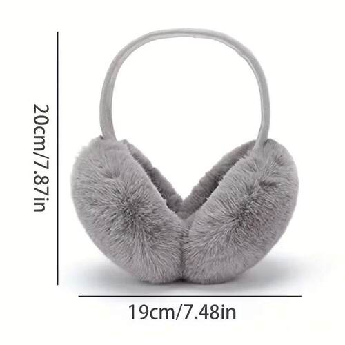 Solid Soft Plush Ear Keep Warmer Winter Earmuffs for Women M