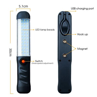 LED Portable Work Light Powerful Camping Lantern USB Recharg