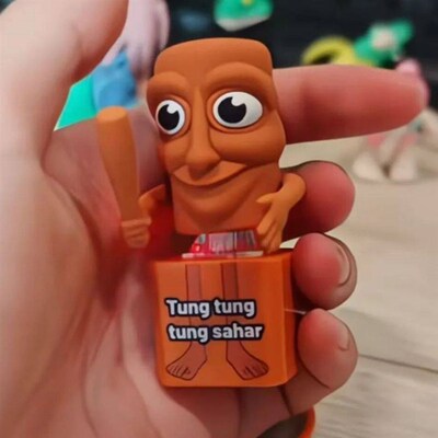 New Tralalero Tralala Tungtungtung Wooden Stick Man Button K
