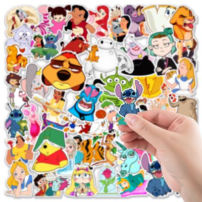 2023New 50pcs Disney Mix Cartoon Anime Stickers Graffiti