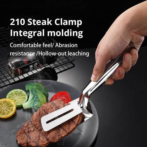 Stainless Steel Steak Clip Pancake Fried Fish Roast Meat Cli
