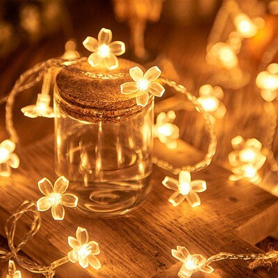 10/40/60 Lights LED String Fairy Lights Crystal Cherry Bloss